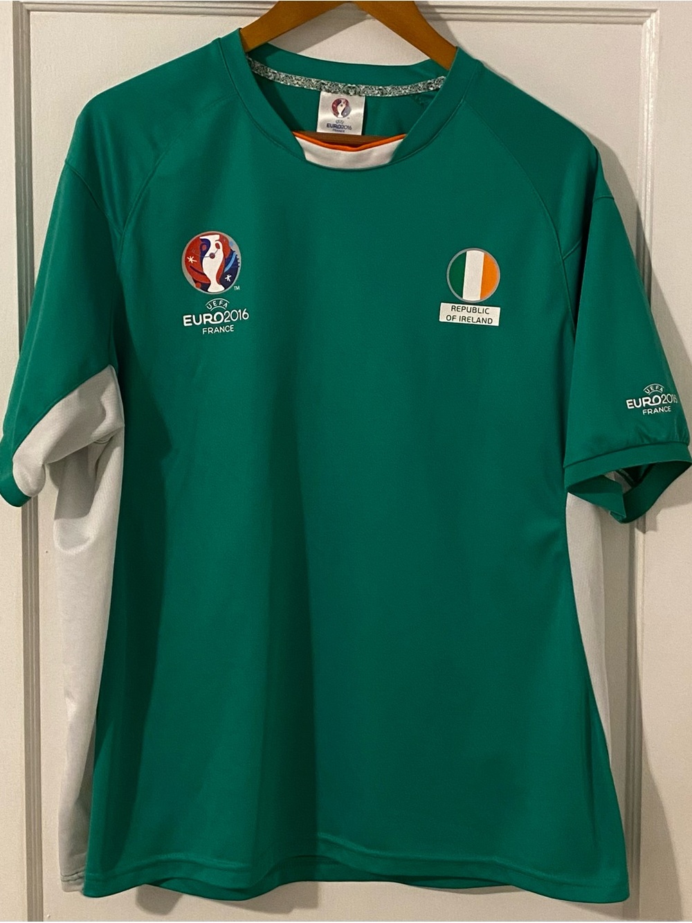 Euro 2016 UEFA in France Republic of Ireland Green Soccer Jersey Men’s XL